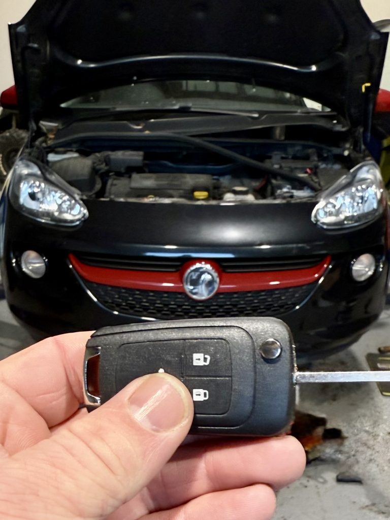 All keys lost emergency car key replacement carried out on a Vauxhall Adam in Great Park, Wideopen NE13