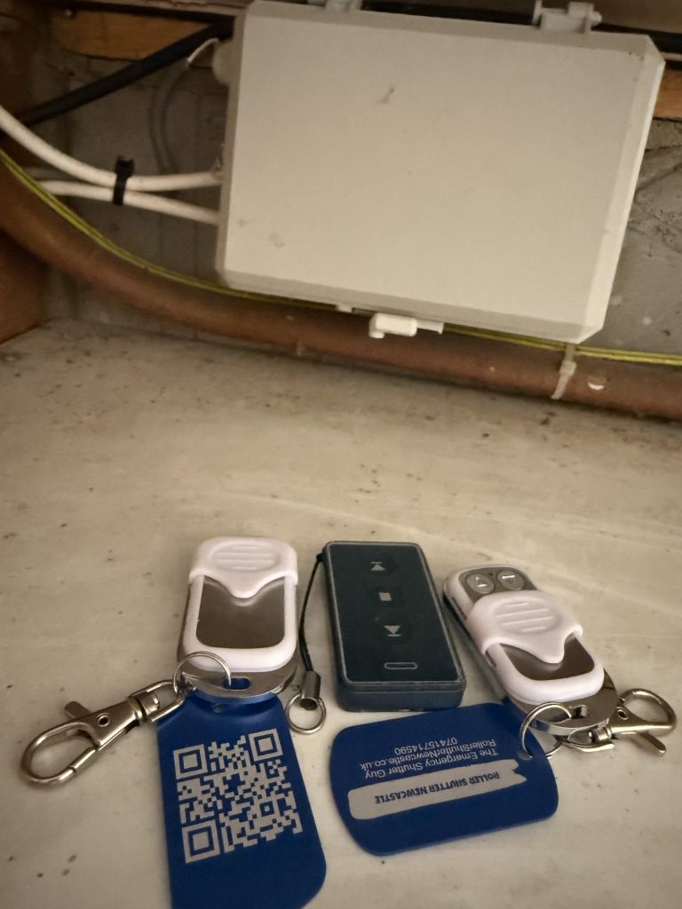 Garage roller door DRS control and remote fobs replaced after power outage caused lockout in Darras Hall, Ponteland NE20